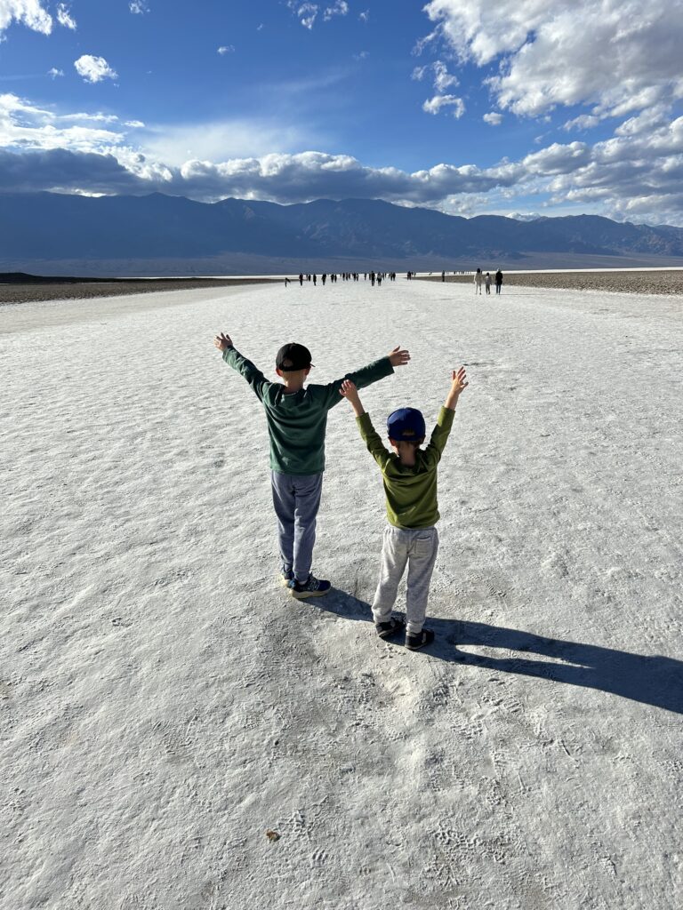 Death Valley with kids Badwater Basin
